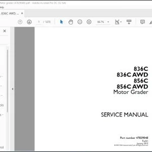 Case 836C 836C AWD 856C 856C AWD Motor Grader Service Manual 47829048 - PDF DOWNLOAD