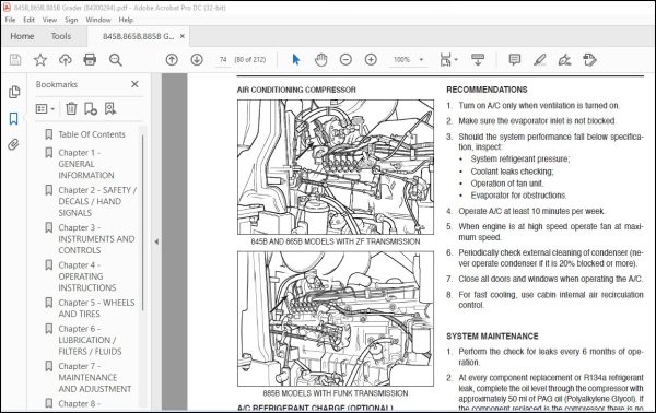 Case 845B 865B 885B Grader Operator's Manual 84300294 - PDF DOWNLOAD ...