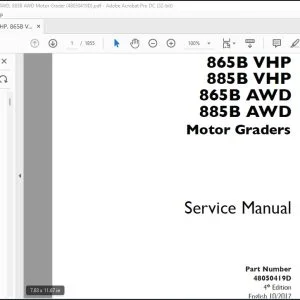 Case 845B VHP 865B VHP 885B VHP 865B AWD 885B AWD Motor Graders Service Manual 48050419D - PDF DOWNLOAD