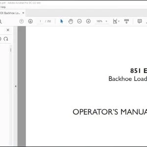 Case 851 EX Backhoe Loader Operator's Manual 51435027B - PDF DOWNLOAD