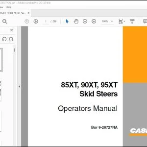 Case 85XT 90XT 95XT Skid Steers Operators Manual 9-28727NA - PDF DOWNLOAD