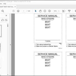 Case 85XT 90XT 95XT Skid Steers Service Manual 7-52254 - PDF DOWNLOAD