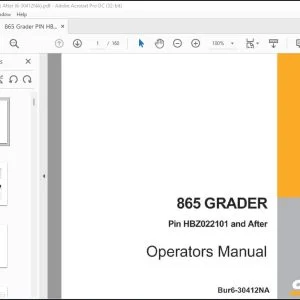 Case 865 Grader Operators Manual 6-30412 - PDF DOWNLOAD