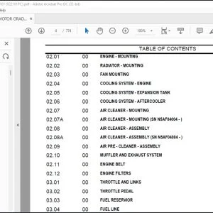 Case 865 Motor Grader Tier 2 Parts Catalog Manual - PDF DOWNLOAD