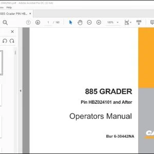 Case 885 Grader Operators Manual 6-30442 - PDF DOWNLOAD