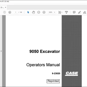 Case 9050 Excavator Operators Manual 9-23820 - PDF DOWNLOAD