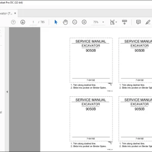 Case 9050B Excavator Service Manual 7-64192 - PDF DOWNLOAD
