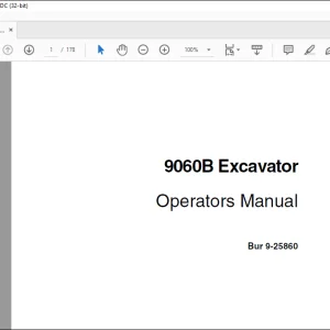 Case 9060B Excavator Operators Manual 9-25860 - PDF DOWNLOAD