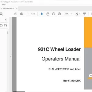 Case 921C Wheel Loader Operators Manual 6-34080NA - PDF DOWNLOAD