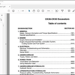 Case CK36-CK50 Excavators Service Manual 7-38181 - PDF DOWNLOAD