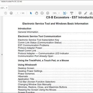 Case CX-B Excavators EST User Guide Manual - PDF DOWNLOAD