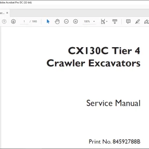 Case CX130C Tier 4 Crawler Excavator Service Manual 84592788B - PDF DOWNLOAD