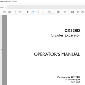 Case CX130D Crawler Excavator Operator's Manual 90377462 - PDF DOWNLOAD