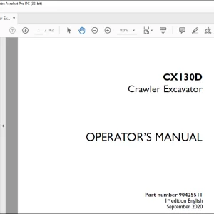 Case CX130D Crawler Excavator Operator's Manual 90425511 - PDF DOWNLOAD