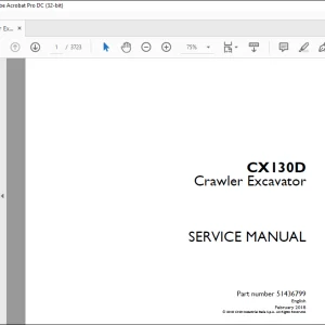 Case CX130D Crawler Excavator Service Manual 51436799 - PDF DOWNLOAD