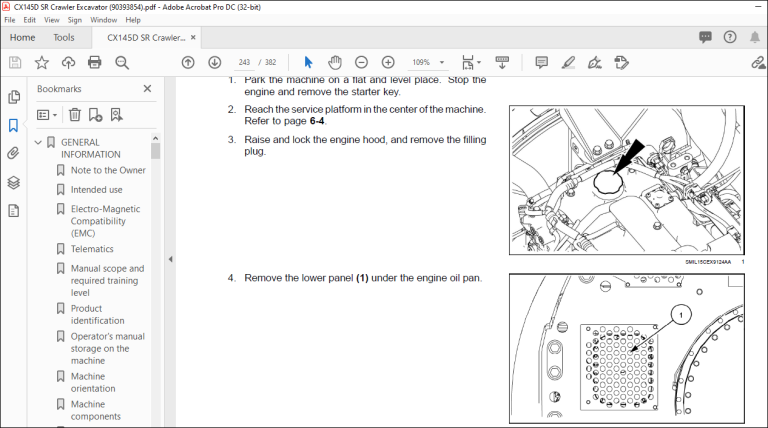 Case CX145D SR Crawler Excavator Operator's Manual 90393854 - PDF ...