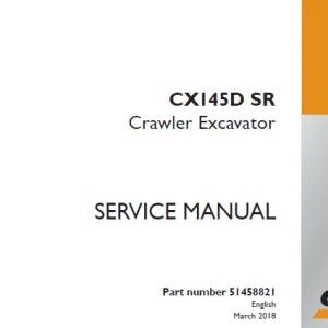 Case CX145D SR Crawler Excavator Service Manual 51458821 - PDF DOWNLOAD