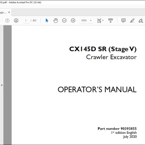 Case CX145D SR (Stage V) Crawler Excavator Operator's Manual 90393855 - PDF DOWNLOAD
