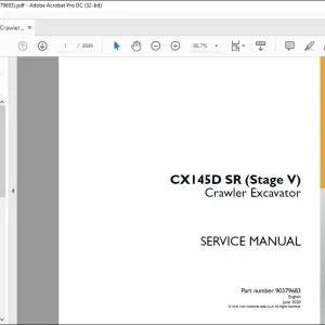 Case CX145D SR (Stage V) Crawler Excavator Service Manual 90379683 - PDF DOWNLOAD