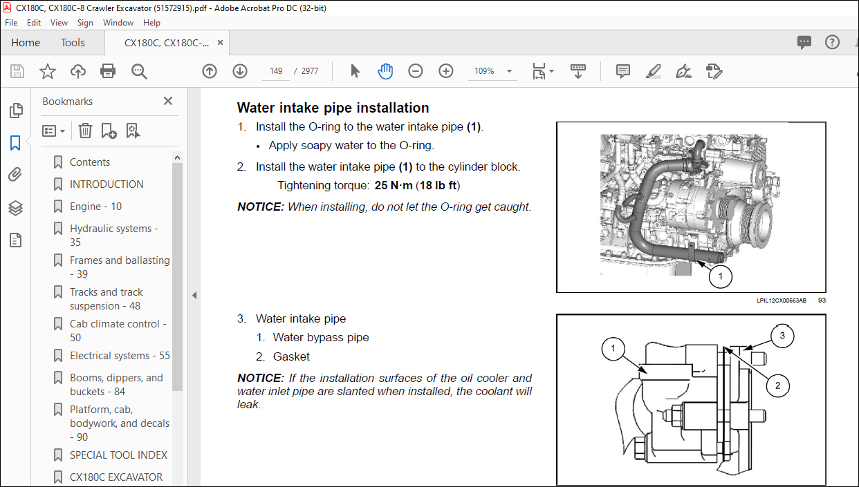 Case CX180C CX180C-8 Crawler Excavator Service Manual 51572915 - PDF ...