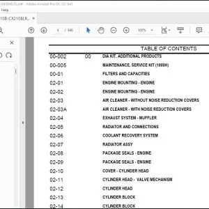 Case CX210B Crawler Excavator Tier 3 Parts Catalog Manual - PDF DOWNLOAD