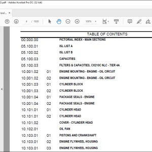 Case CX210C NLC Crawler Excavator Tier 4 Parts Catalog Manual - PDF DOWNLOAD