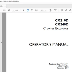 Case CX210D CX240D Crawler Excavator Operator's Manual 90324691 - PDF DOWNLOAD