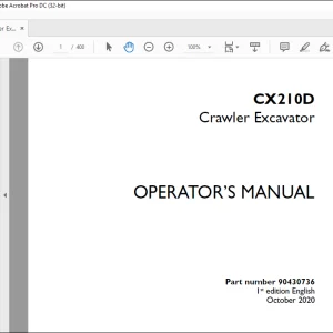 Case CX210D Crawler Excavator Operator's Manual 90430736 - PDF DOWNLOAD