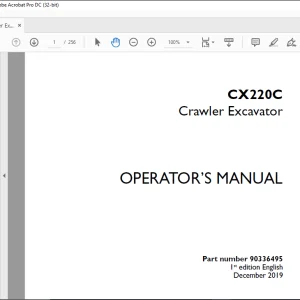 Case CX220C Crawler Excavator Operator's Manual 90336495 - PDF DOWNLOAD