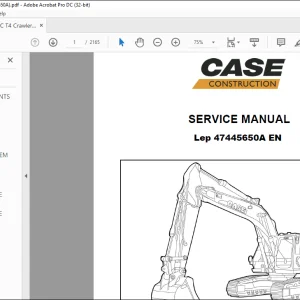 Case CX230C Tier 4 Crawler Excavator Service Manual 47445650A - PDF DOWNLOAD