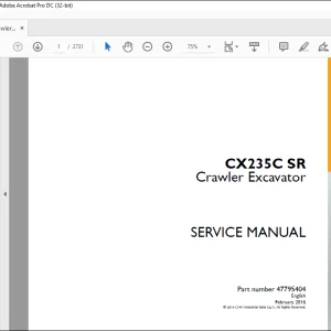 Case CX235C SR Crawler Excavator Service Manual 47795404 - PDF DOWNLOAD