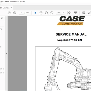 Case CX235C SR Tier 4 Crawler Excavator Service Manual 84577148 - PDF DOWNLOAD