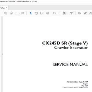 Case CX245D SR (Stage V) Crawler Excavator Service Manual 90379709 - PDF DOWNLOAD