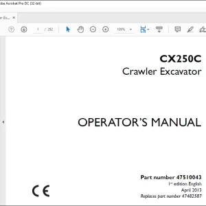 Case CX250C Crawler Excavator Operator's Manual 47510043 - PDF DOWNLOAD