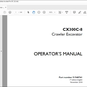 Case CX300C-8 Crawler Excavator Operator's Manual 51548741 - PDF DOWNLOAD