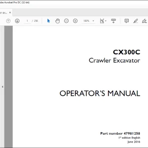 Case CX300C Crawler Excavator Operator's Manual 47981258 - PDF DOWNLOAD