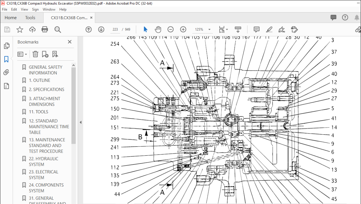 Case CX31B CX36B Compact Hydraulic Excavator Service Manual S5PW0032E02 ...