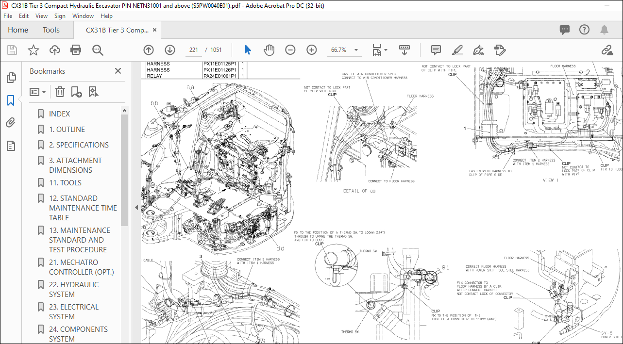 Case CX31B Tier 3 Compact Hydraulic Excavator Service Manual ...