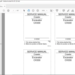 Case CX330 Crawler Excavator Service Manual 9-53592 - PDF DOWNLOAD