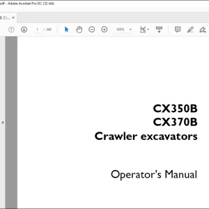 Case CX350B CX370B Crawler Excavators Operator's Manual 84346011 - PDF DOWNLOAD