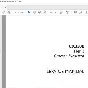 Case CX350B Tier 3 Crawler Excavator Service Manual 84124934C - PDF DOWNLOAD