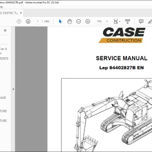 Case CX350C CX370C Tier 4 Crawler Excavator Service Manual - PDF DOWNLOAD