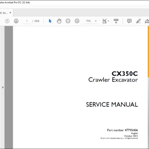 Case CX350C Crawler Excavator Service Manual 47795406 - PDF DOWNLOAD