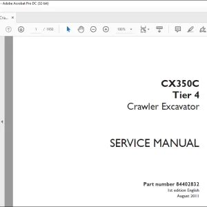 Case CX350C Tier 4 Crawler Excavator Service Manual 84402832 - PDF DOWNLOAD