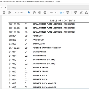 Parts Catalog Manual for Case CX36B Mini Excavator Tier 4 PDF