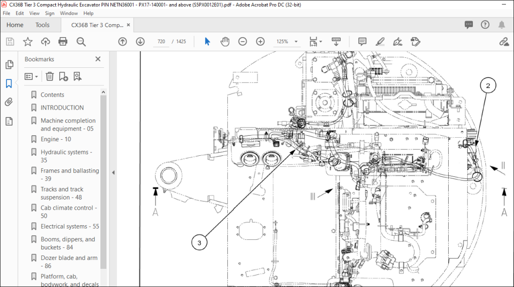 Case CX36B Tier 3 Compact Hydraulic Excavator Service Manual ...