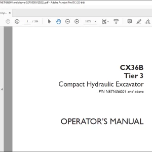 Case CX36B Tier 3 Forestry Compact Hydraulic Excavator Operator's Manual S2PX00051ZE02 - PDF DOWNLOAD
