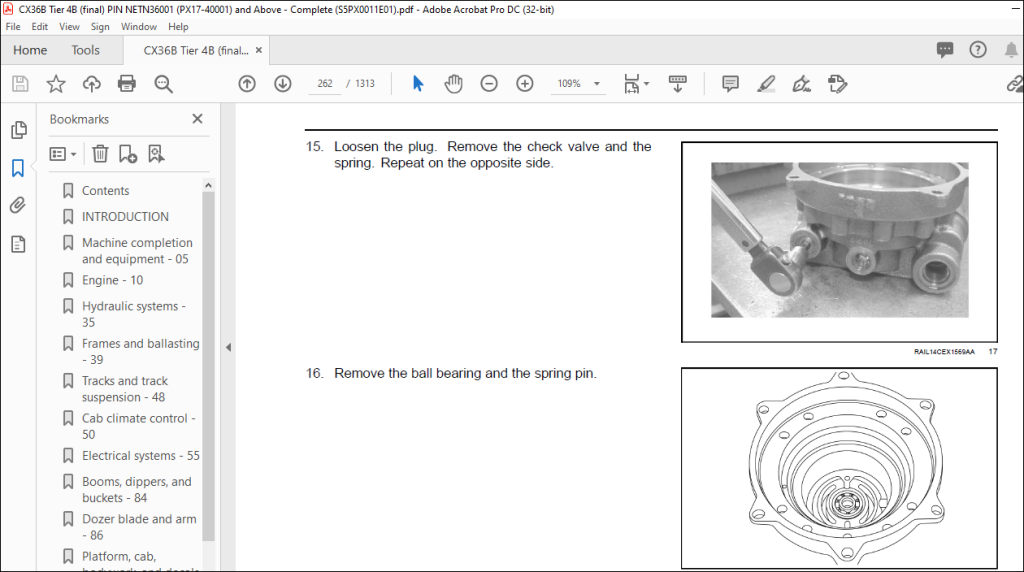 Case CX36B Tier 4B (final) Compact Hydraulic Excavator Service Manual ...