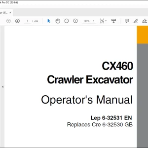 Case CX460 Crawler Excavator Operator's Manual 6-32531 - PDF DOWNLOAD