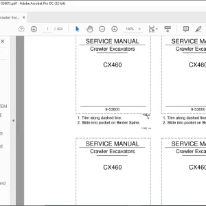 Case CX460 Crawler Excavators Service Manual 9-53600 - PDF DOWNLOAD